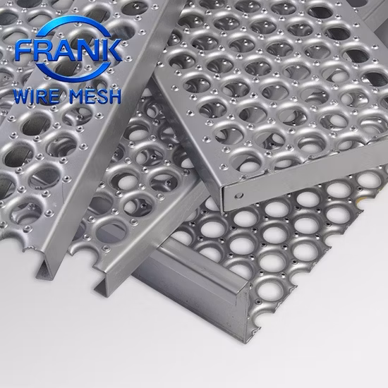 Rejilla de seguridad antideslizante con puntal de agarre de aluminio con orificio de diamante